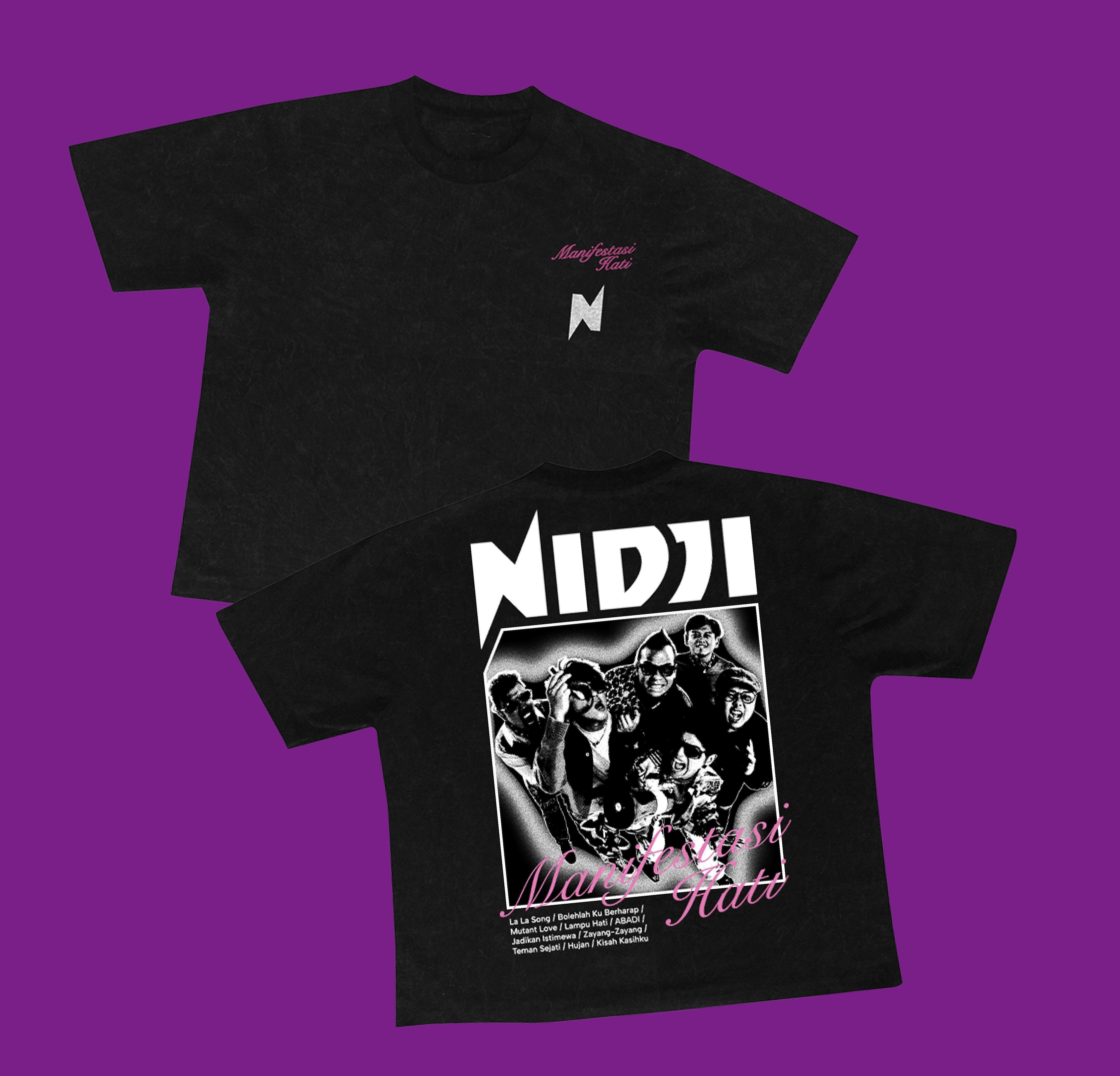 MANIFESTASI HATI - BOXY TSHIRT JET BLACK