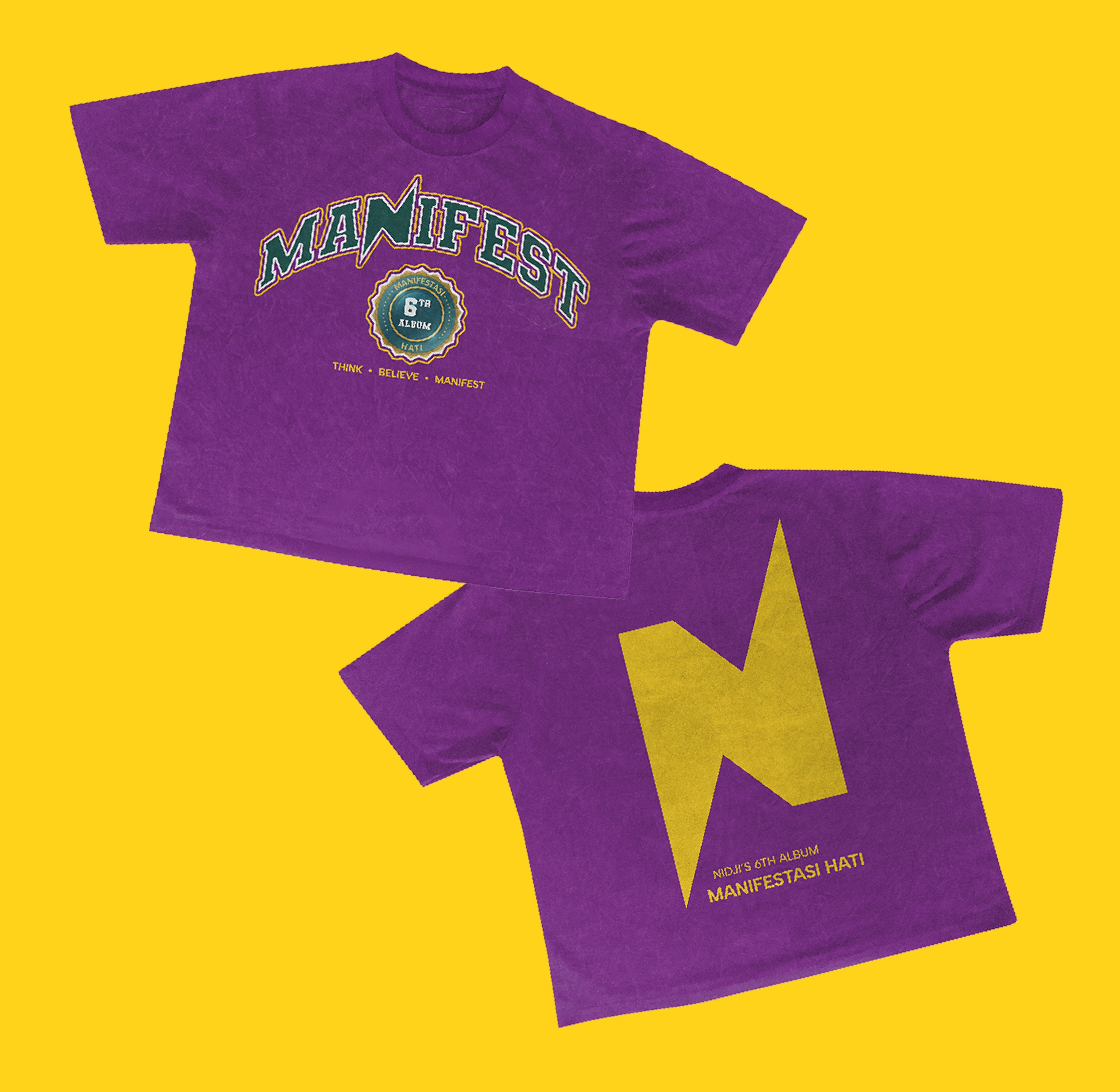MANIFESTASI HATI - BOXY TSHIRT DARK PURPLE