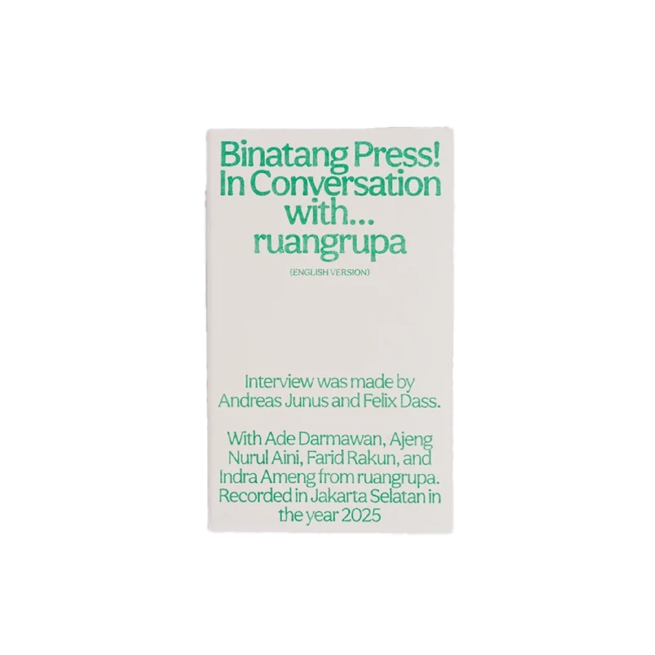 Binatang Press! In Conversation with... Ruangrupa (EN)